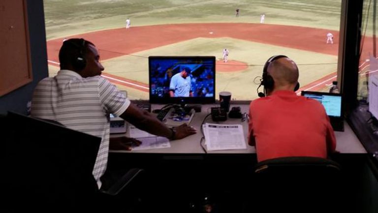 I got to work one season on Brewers radio with the late, great Darryl Hamilton. Here in the Tampa Bay booth.